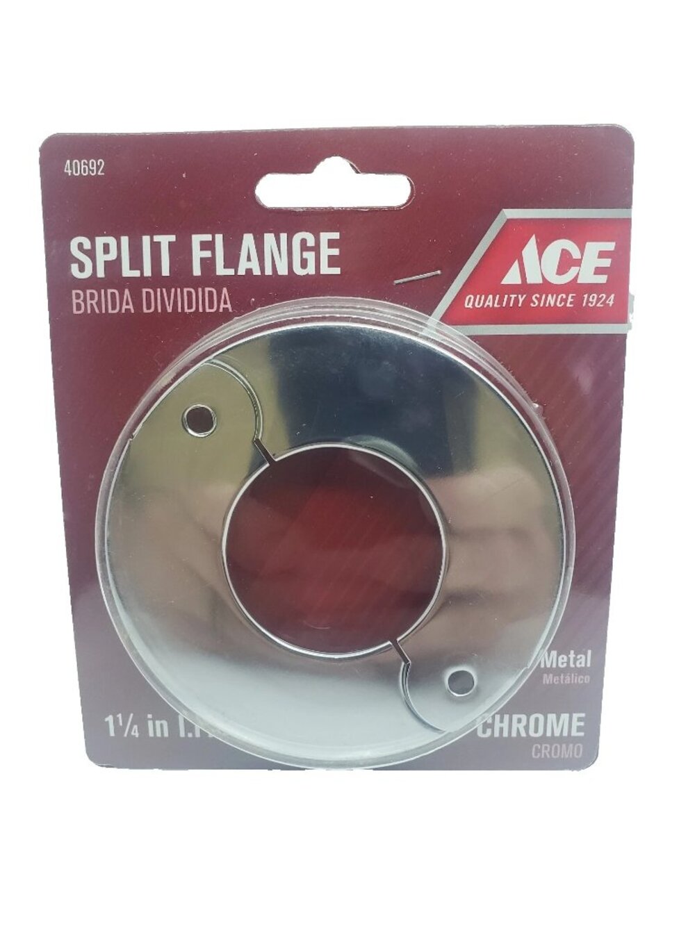 ACE Split Flange Chrome Metal   1-1/4" I.P.S  #40692